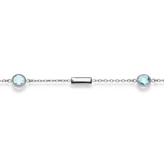 Kette mit Blautopas WG 45 cm