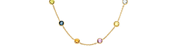Kette mit Farbsteinen GG