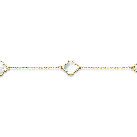 Armband Blume Perlmutt GG 20 cm