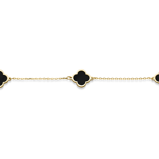 Armband Blume Onyx GG 20 cm
