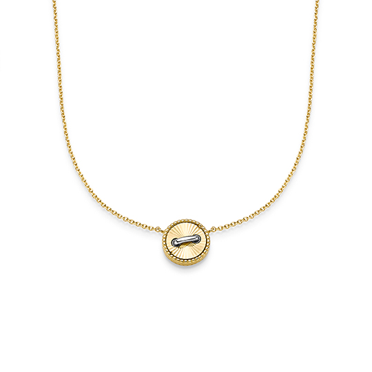 Collier Knopf GG/WG 45 cm