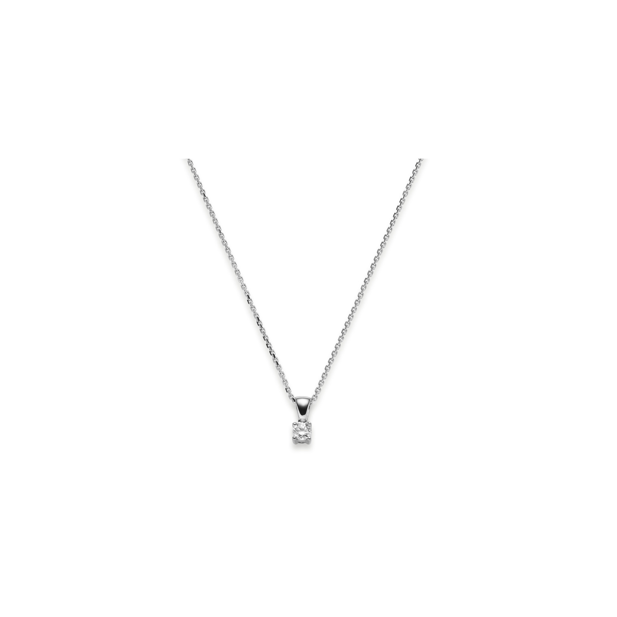 Solitaire Collier WG 0.15 ct. TW-SI
