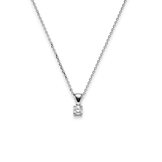 Solitaire Collier WG 0.15 ct. TW-SI