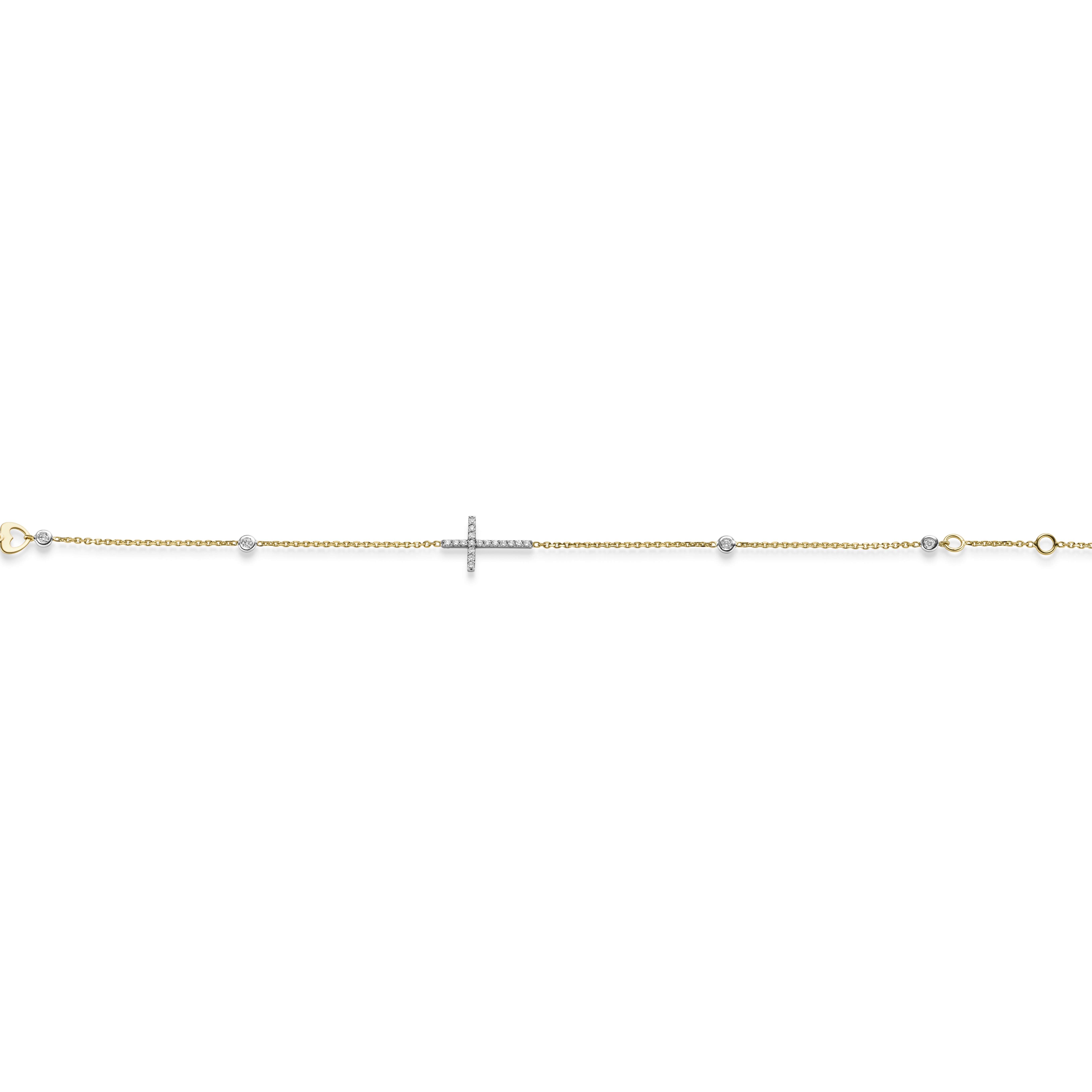 Diamant Armband Kreuz GG/WG 0.33 ct. TW-SI