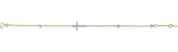 Diamant Armband Kreuz GG/WG 0.33 ct. TW-SI