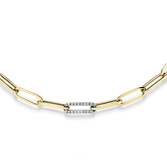 Diamant Collier Paperclip GG/WG 1.65 ct. TW-SI