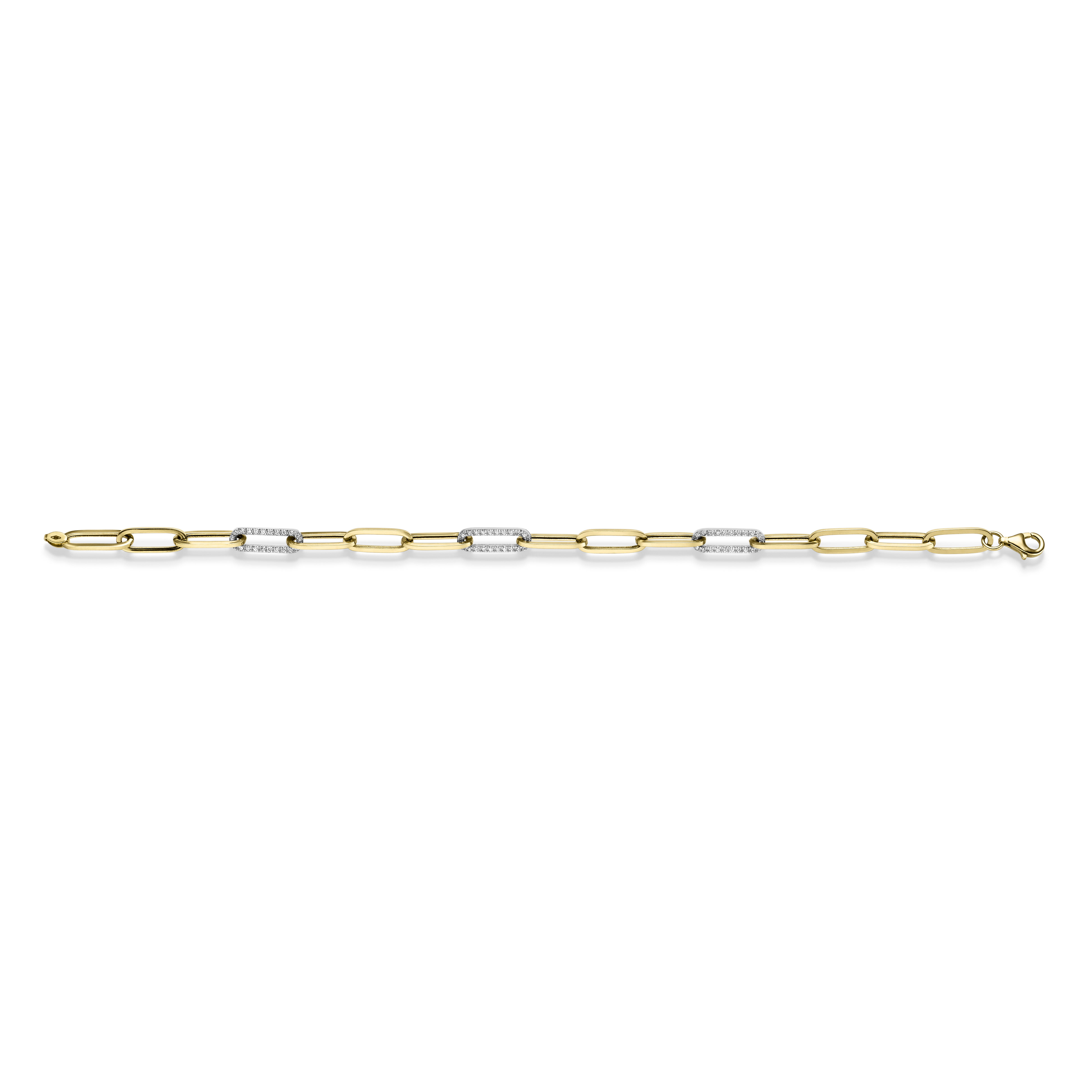 Diamant Armband Paperclip GG/WG 0.99 ct. TW-SI