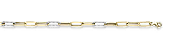 Diamant Armband Paperclip GG/WG 0.99 ct. TW-SI