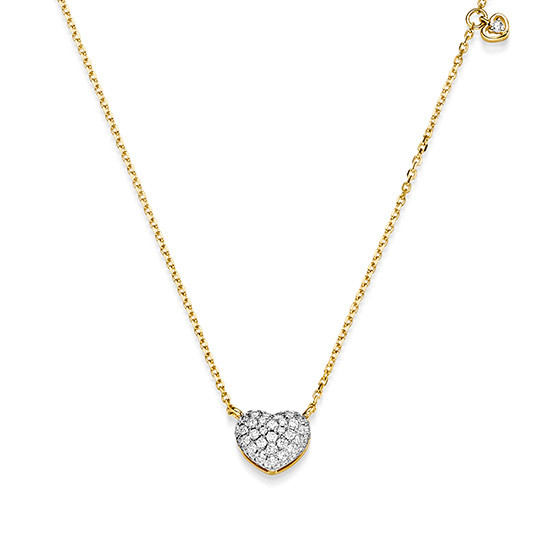 Pavé Collier Herz GG 0.28 ct. TW-SI