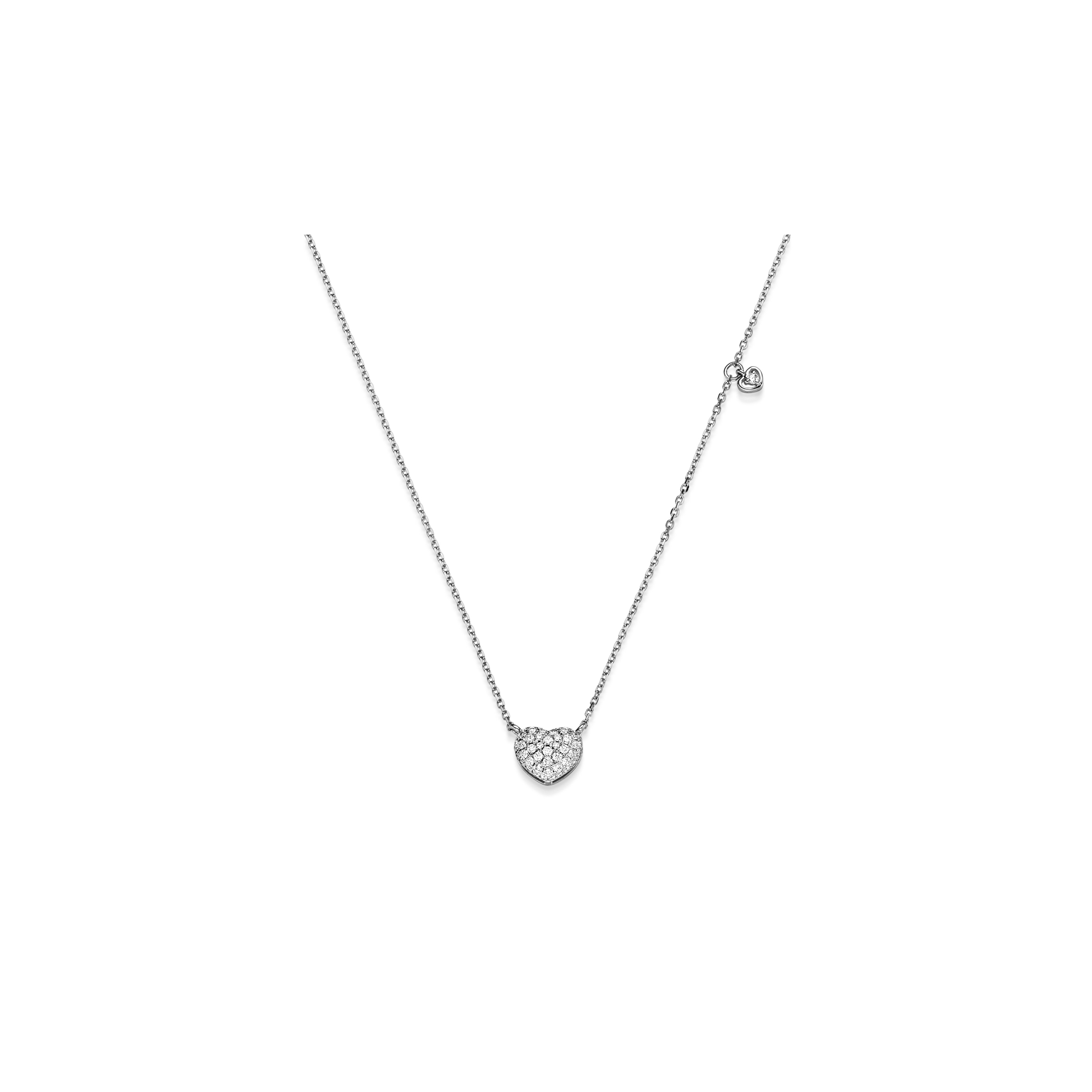 Pavé Collier Herz WG 0.28 ct. TW-SI