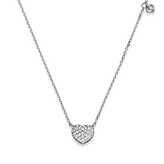 Pavé Collier Herz WG 0.28 ct. TW-SI
