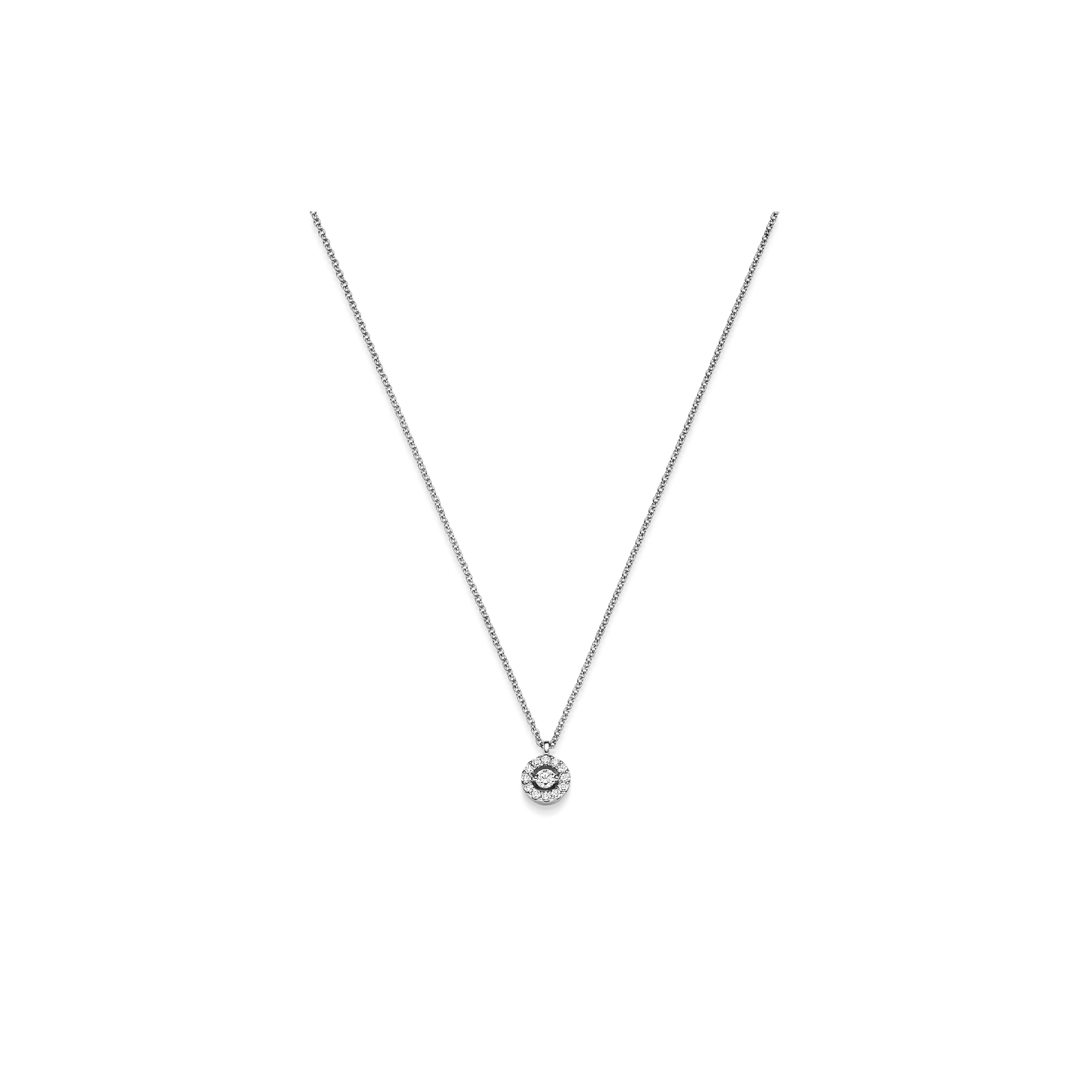 Brillant Collier Kreis WG 0.11 ct. TW-SI