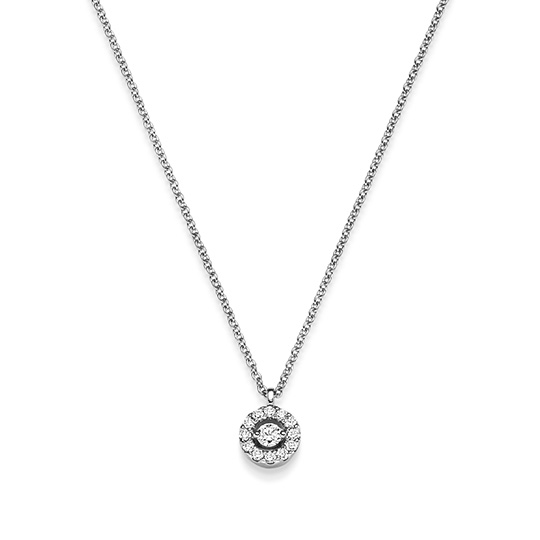 Brillant Collier Kreis WG 0.11 ct. TW-SI