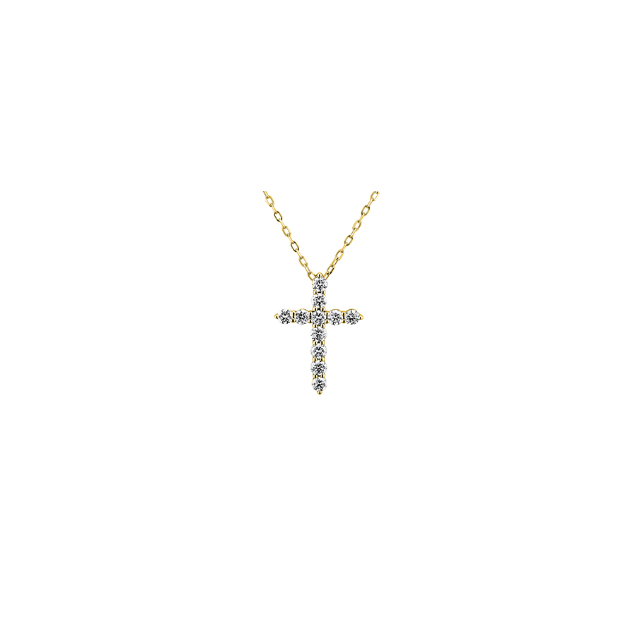 Brillant Collier Kreuz GG 0.73 ct. TW-SI