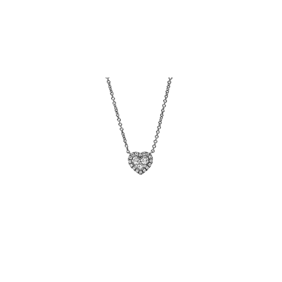 Brillant Collier Herz WG 0.26 ct. TW-SI