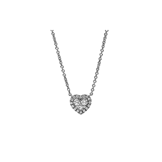 Brillant Collier Herz WG 0.26 ct. TW-SI