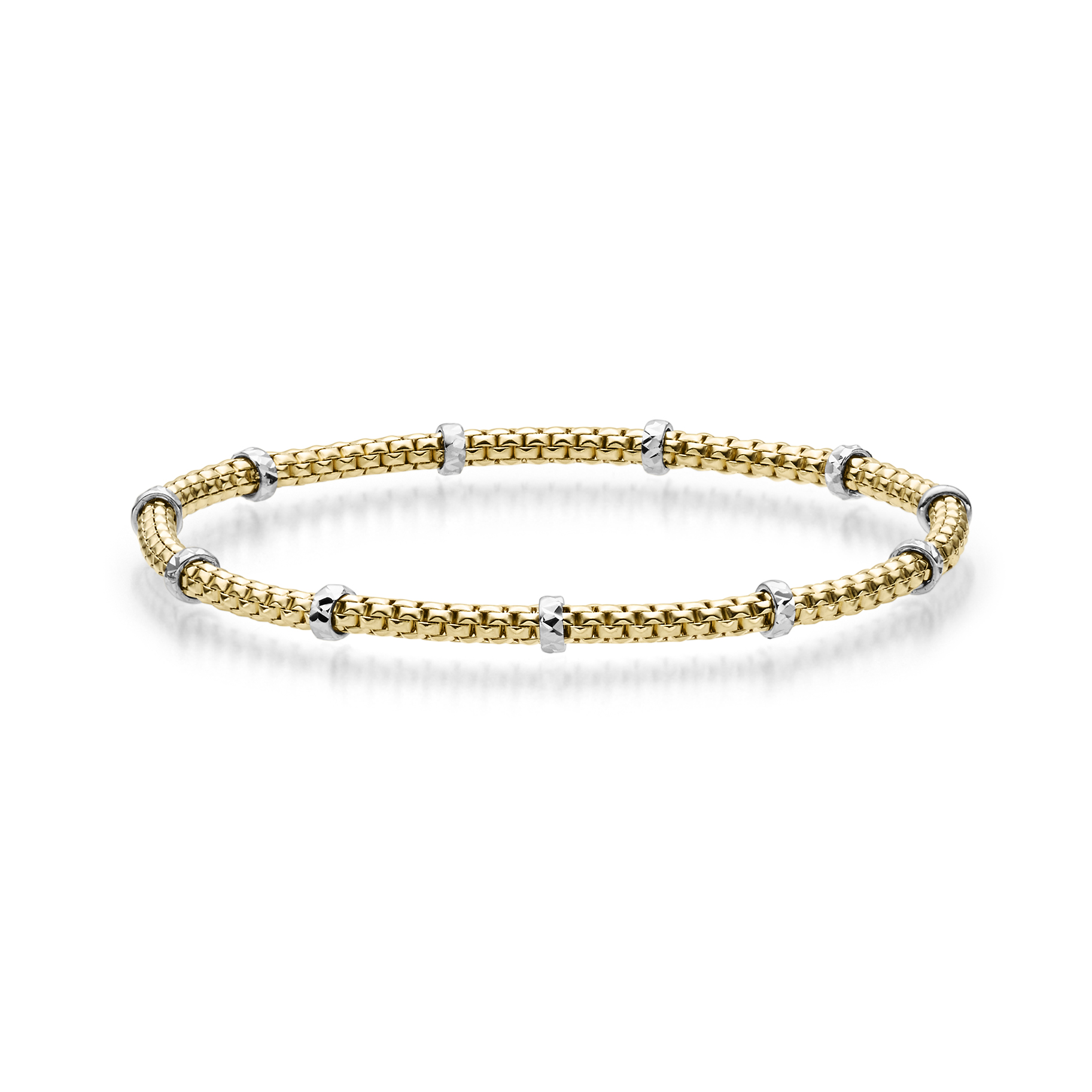 Armband mit Rollo elastisch 2,0 mm GG/WG D55