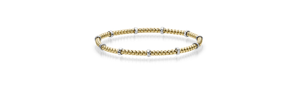 Armband mit Rollo elastisch 2,0 mm GG/WG D55