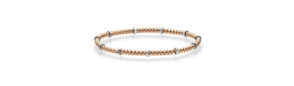 Armband mit Rollo elastisch 2,0 mm WG/RG D55