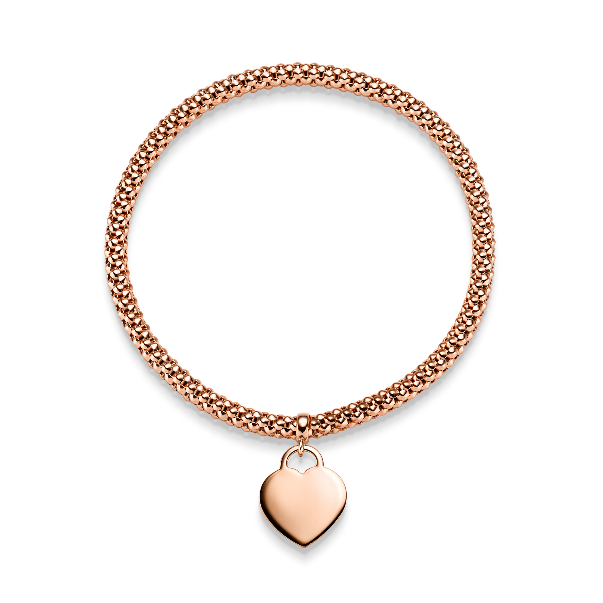 Armband elastisch mit Herz 4,0 mm RG D55