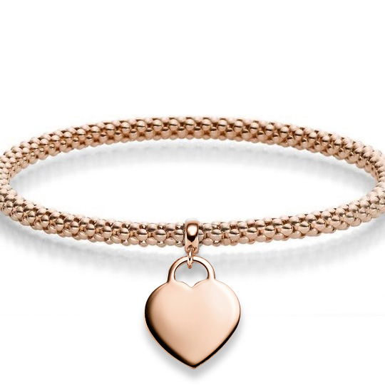 Armband elastisch mit Herz 4,0 mm RG D55