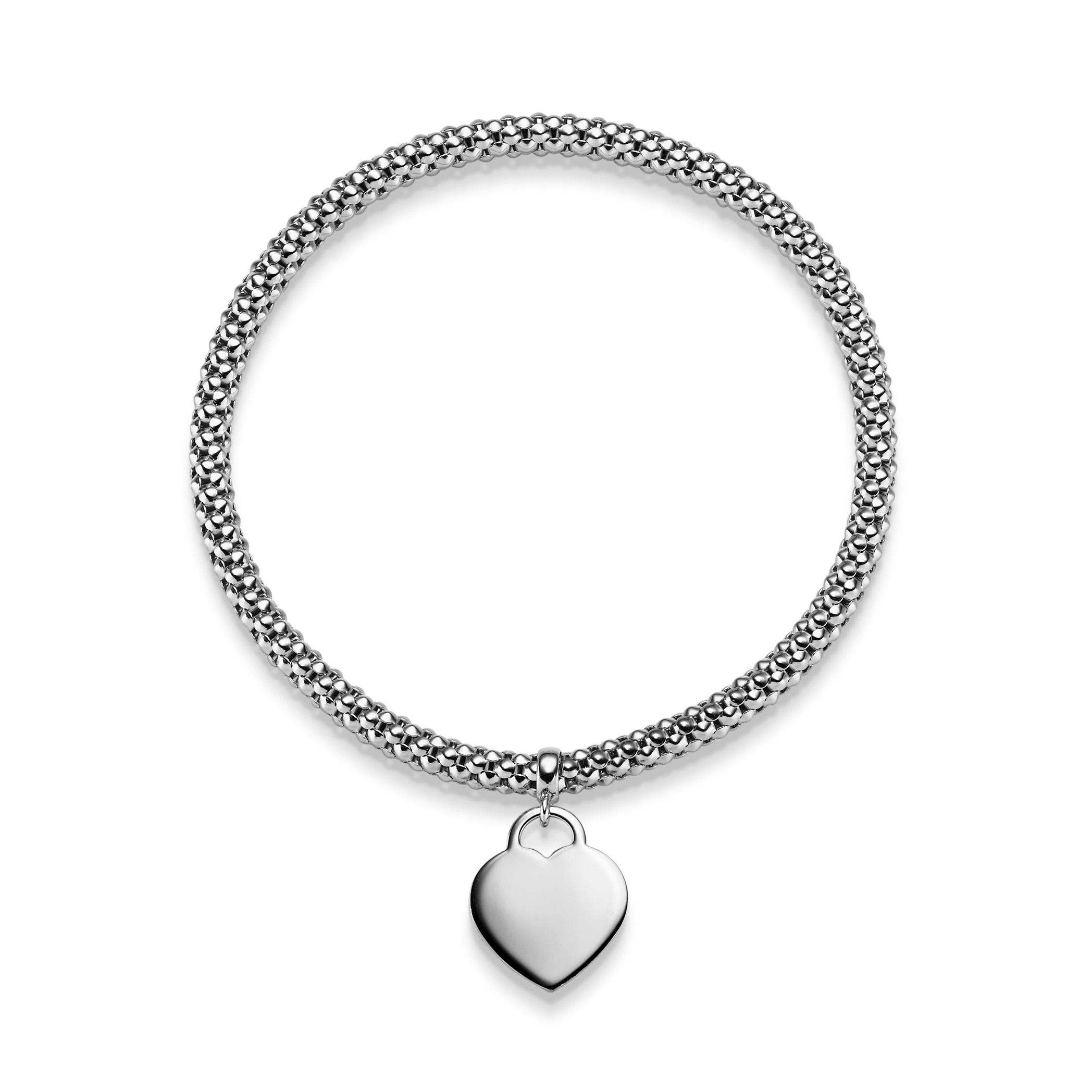 Armband elastisch mit Herz 4,0 mm WG D55