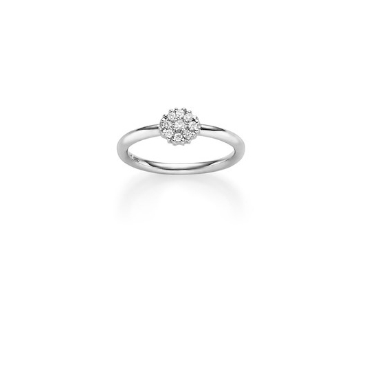Diamant Ring WG 0.10 ct. TW-SI  W0