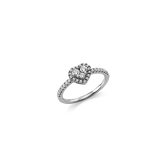Brillant Ring Herz WG 0.40 ct. TW-SI  W54