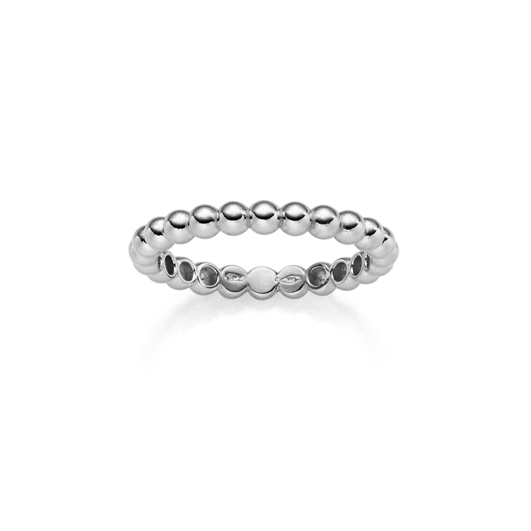 Kügelchen Ring 3,0 mm WG  W54