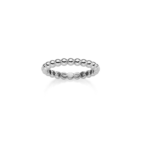 Kügelchen Ring 3,0 mm WG  W54