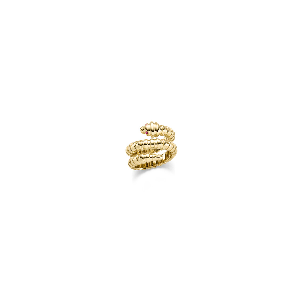 Ring Schlange mit Rubin GG  W54