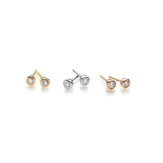 Solitaire Ohrstecker GG 0.20 ct. TW-SI