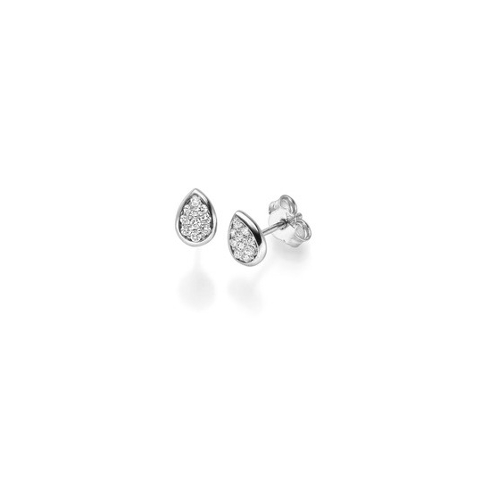 Diamant Ohrstecker Tropfen WG 0.14 ct. TW-SI