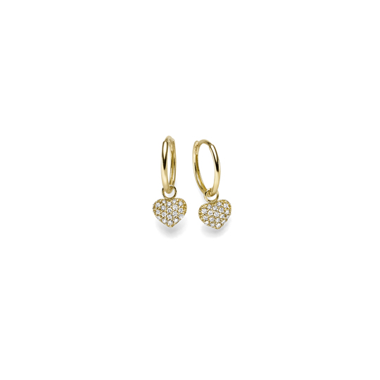 Diamant Creolen Herzchen GG 0.18 ct. TW-SI