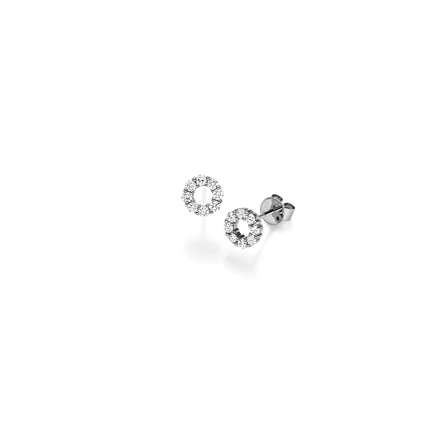 Brillant Ohrstecker Ring WG 0.46 ct. TW-SI
