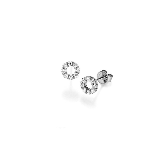 Brillant Ohrstecker Ring WG 0.46 ct. TW-SI