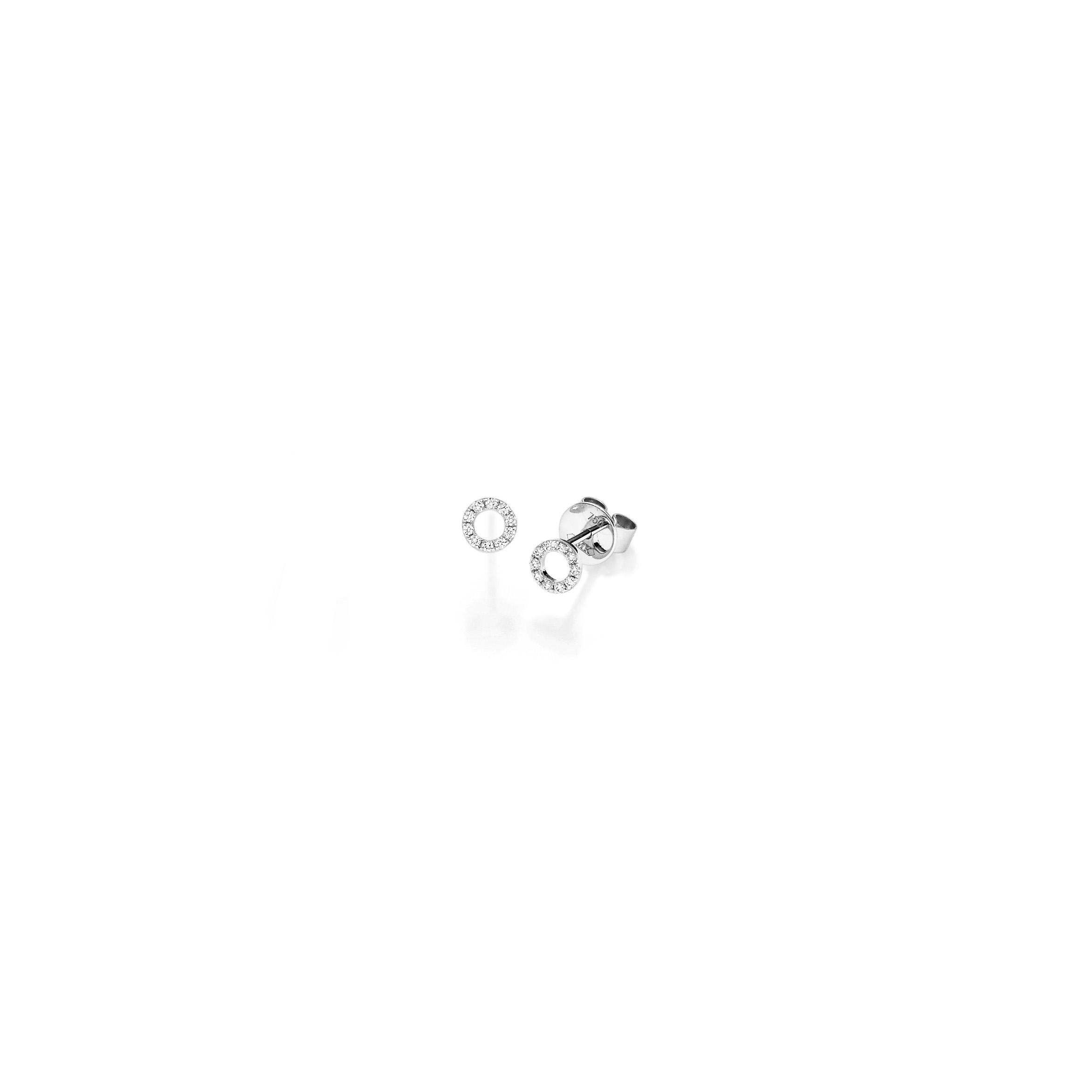 Brillant Ohrstecker Ring WG 0.11 ct. TW-SI