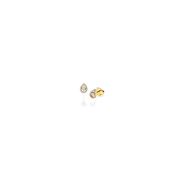 Brillant Ohrstecker Tropfen GG 0.19 ct. TW-SI