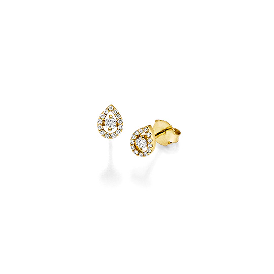 Brillant Ohrstecker Tropfen GG 0.19 ct. TW-SI