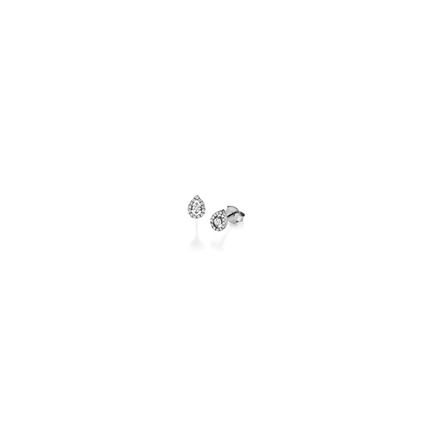 Brillant Ohrstecker Tropfen WG 0.19 ct. TW-SI