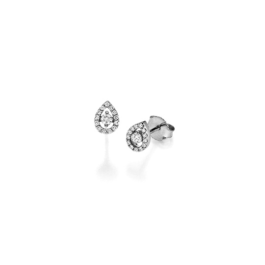 Brillant Ohrstecker Tropfen WG 0.19 ct. TW-SI