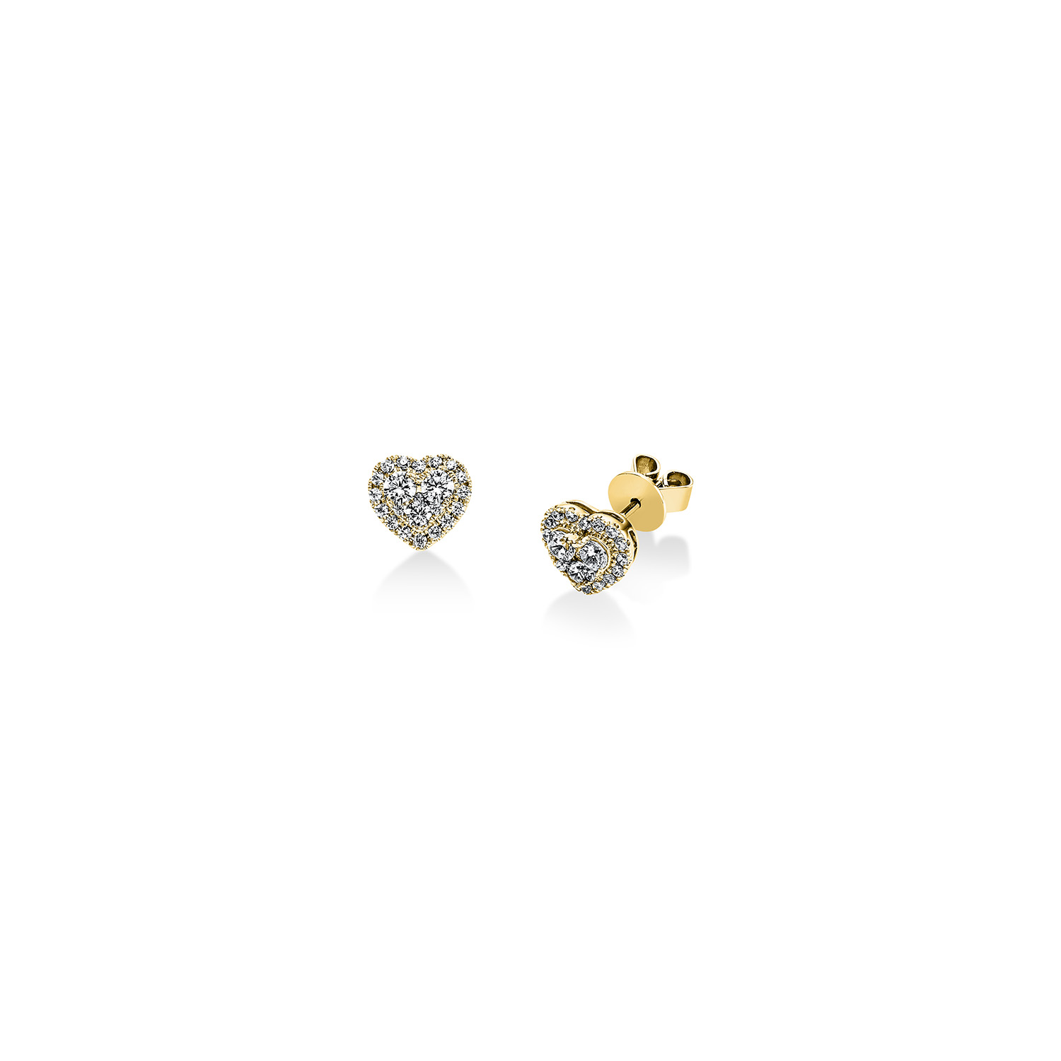Brillant Ohrstecker Herz GG 0.55 ct. TW-SI