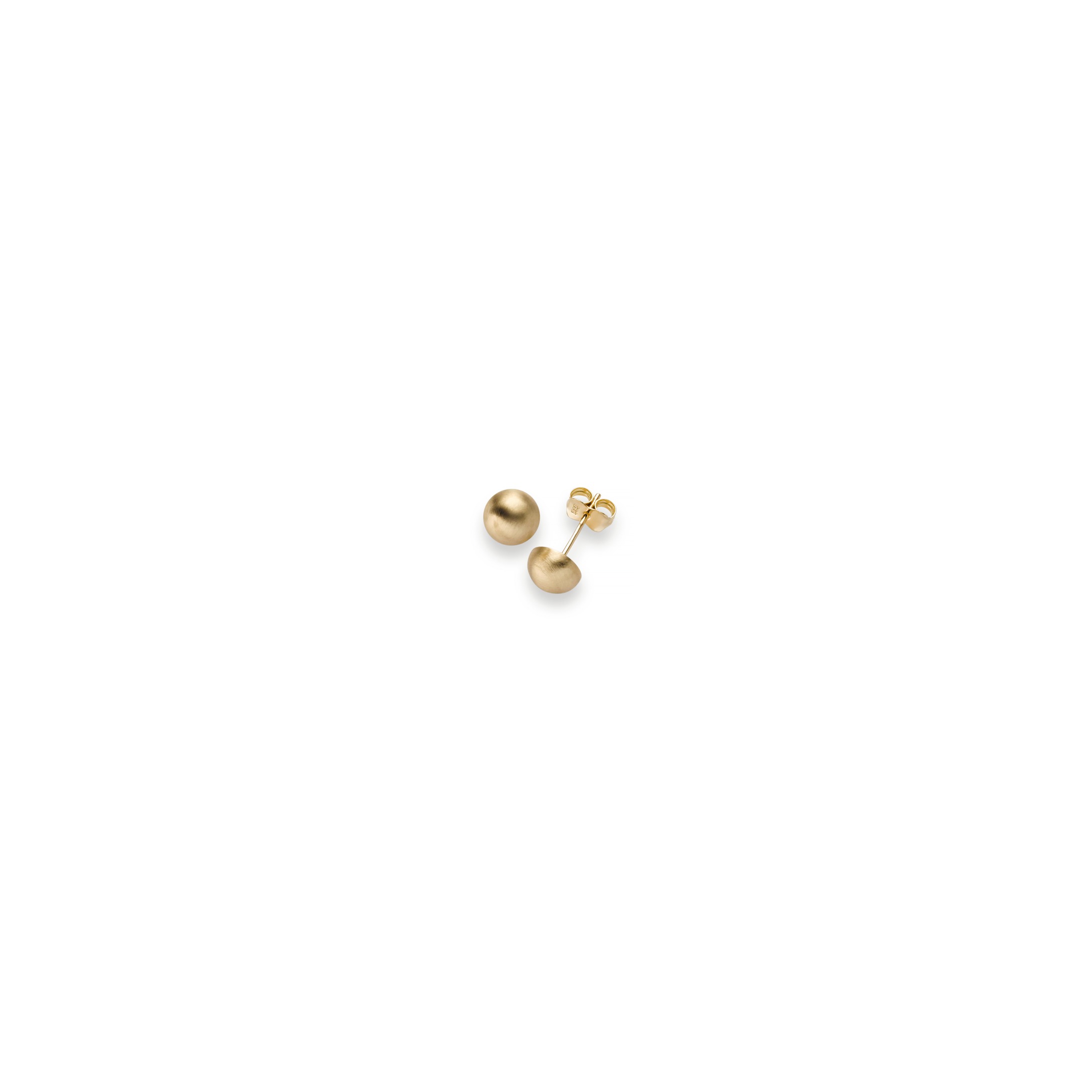 Ohrstecker Halbkugel matt. 6,5 mm GG
