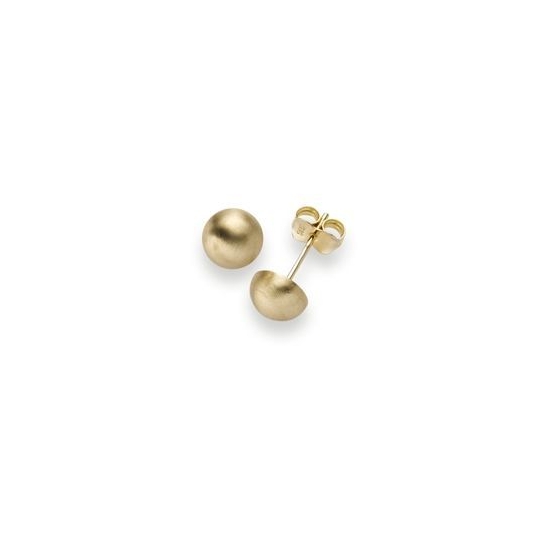 Ohrstecker Halbkugel matt. 6,5 mm GG