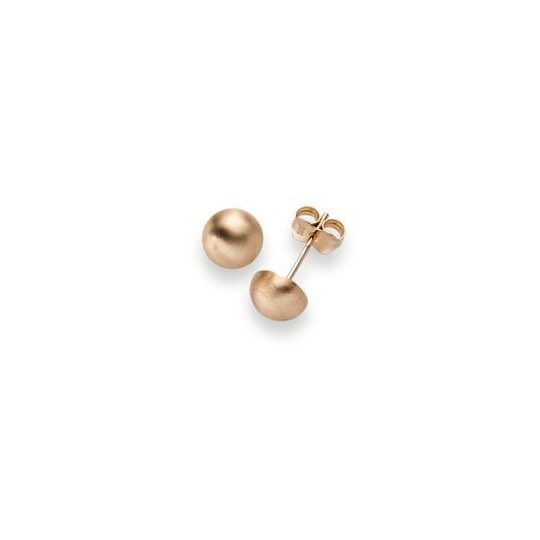 Ohrstecker Halbkugel matt. 6,5 mm RG