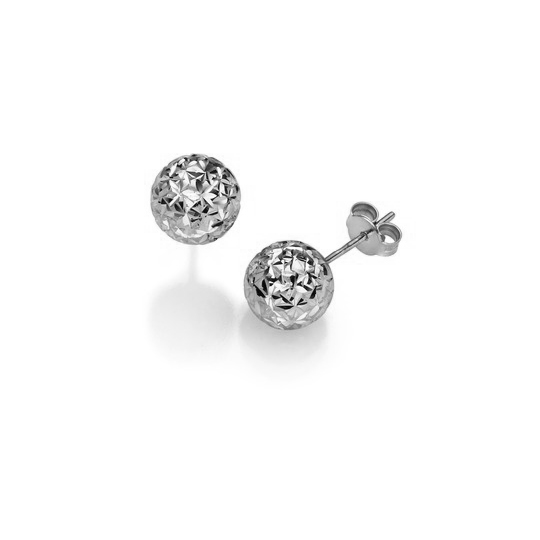Ohrstecker Kugel diam. 10,0 mm WG