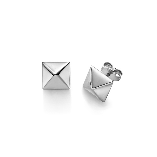 Ohrstecker Pyramide 9,0 mm WG