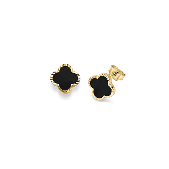 Ohrstecker Blume Onyx GG