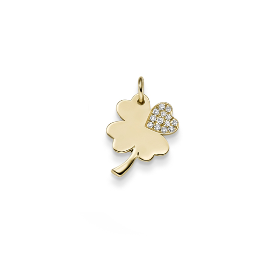 Diamant Anhänger Kleeblatt GG 0.11 ct. TW-SI