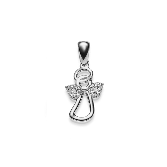 Diamant Anhänger Engelchen WG 0.08 ct. TW-SI